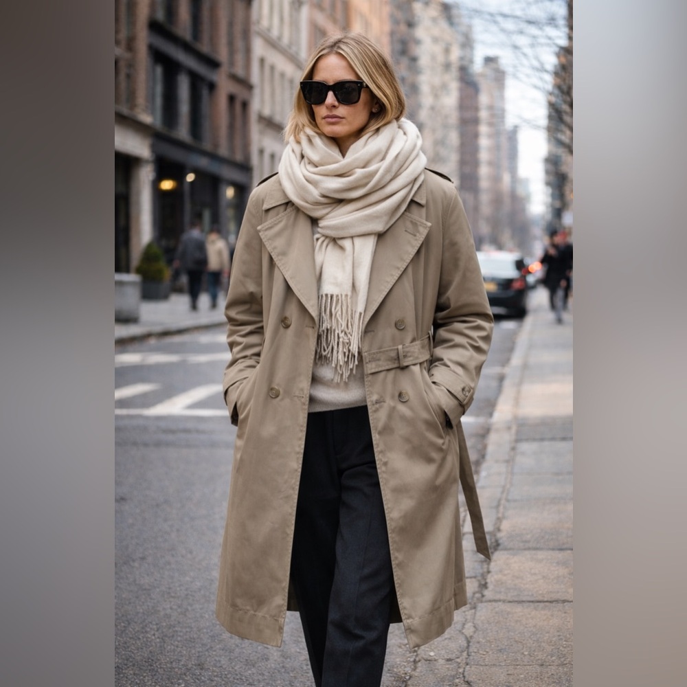 London Fog Towne oversize Tan Trench Coat